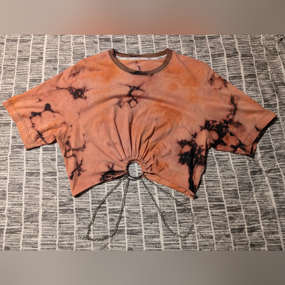 Dragon Denim hip chain crop top